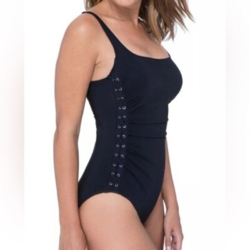 Profile by Gottex Moto Black One-Piece Swimsuit